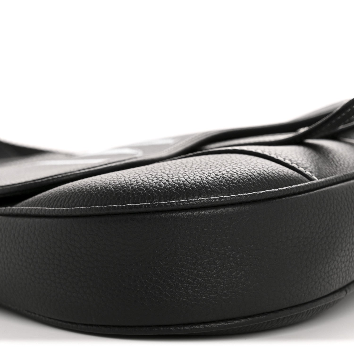 Christian Dior X SHAWN STUSSY Grained Calfskin Saddle Bag Black 9 of 12