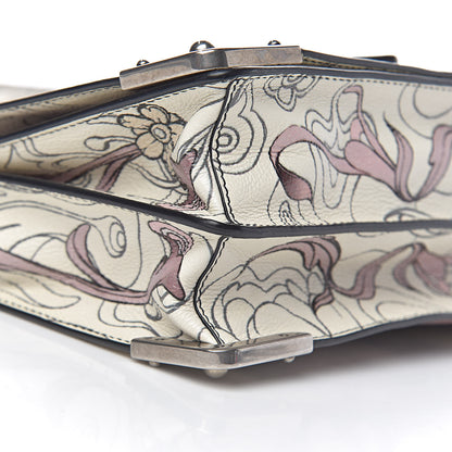 Prada X JAMES JEAN Glace Calfskin Rabbit Print Cahier Bag Opaline 7 of 9
