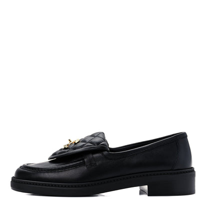 Chanel Lambskin Quilted CC Turnlock Loafers 36 Black 1 of 8