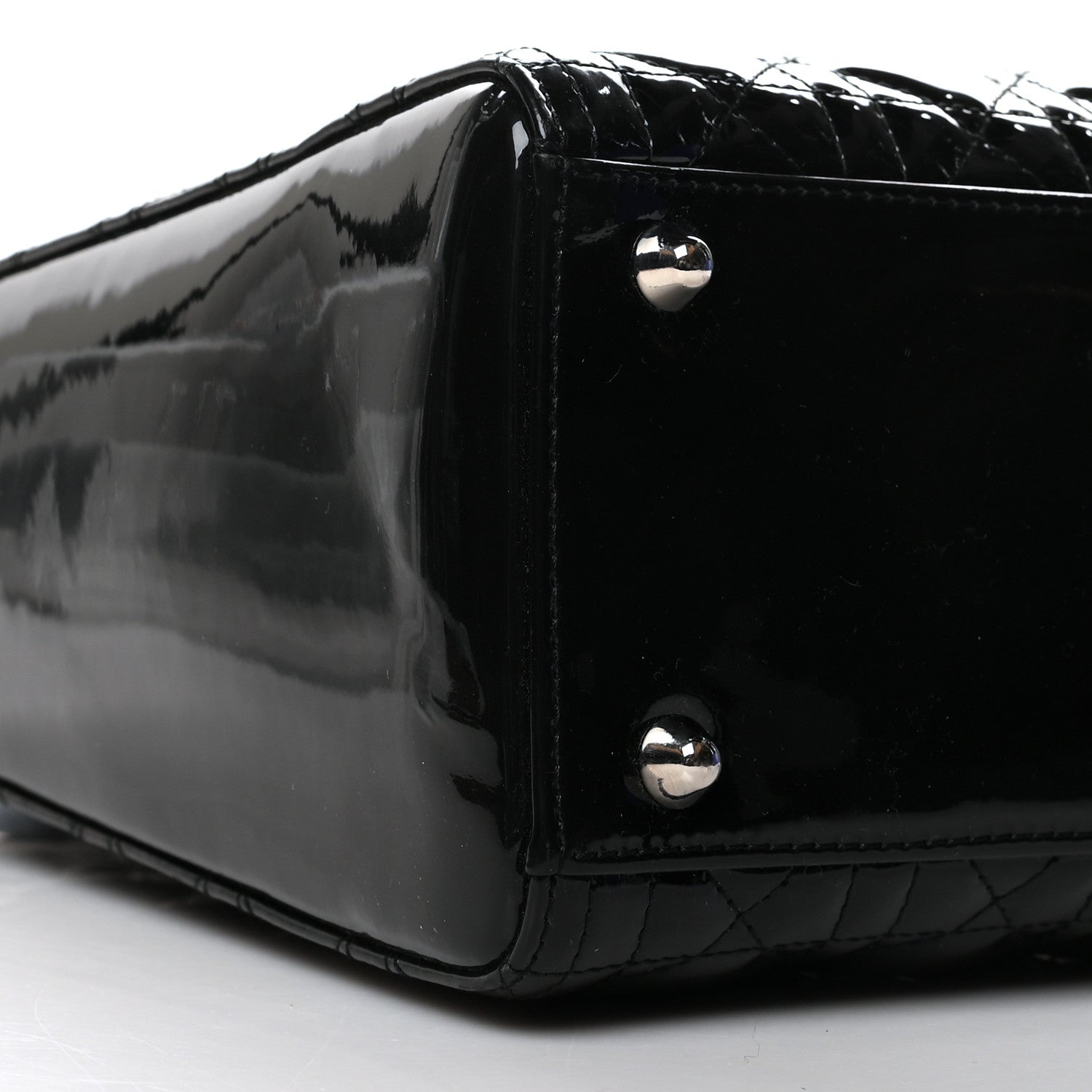 Christian Dior Patent Cannage Large Lady Dior Black 9 of 10