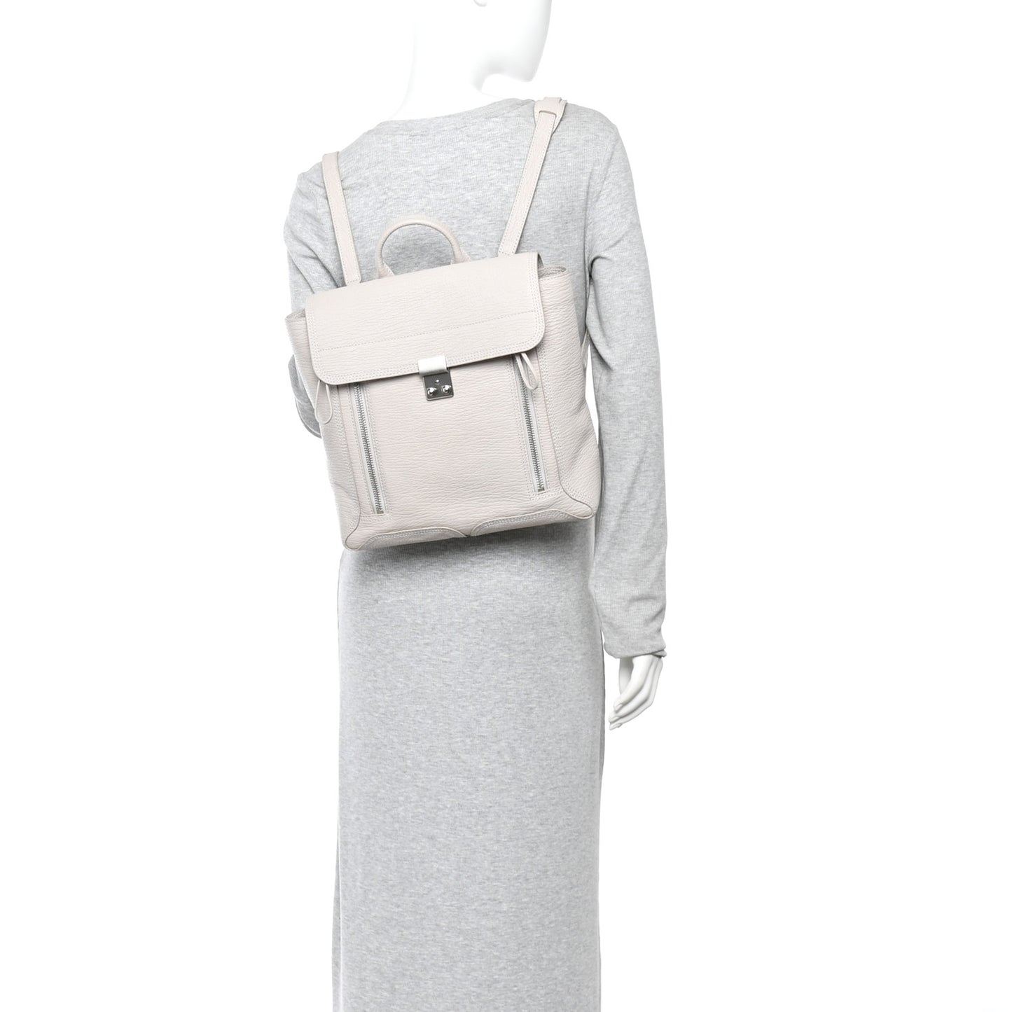 Textured Calfskin Pashli Backpack Feather
