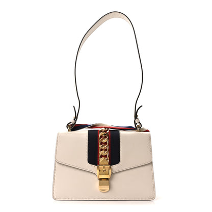 Gucci Calfskin Small Sylvie Shoulder Bag Off White 1 of 10