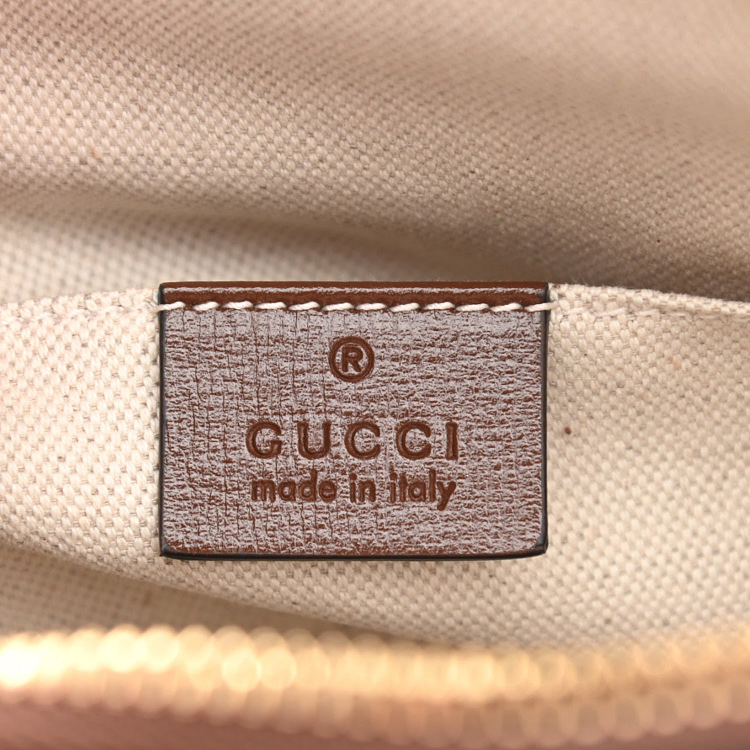 Gucci GG Supreme Monogram Azalea Calfskin Mini Horsebit 1955 Top Handle Bag Beige Ebony Brown Sugar 5 of 9
