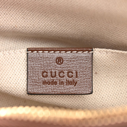 Gucci GG Supreme Monogram Azalea Calfskin Mini Horsebit 1955 Top Handle Bag Beige Ebony Brown Sugar 5 of 9