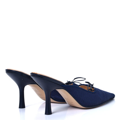 Chanel Jersey Quilted Mule 37.5 Navy 3 of 4