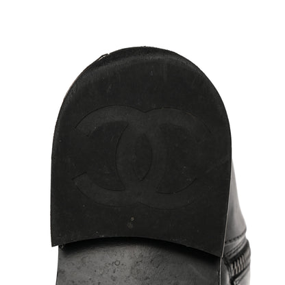 Chanel Calfskin Lace Up Combat Boots 36 Black 9 of 16