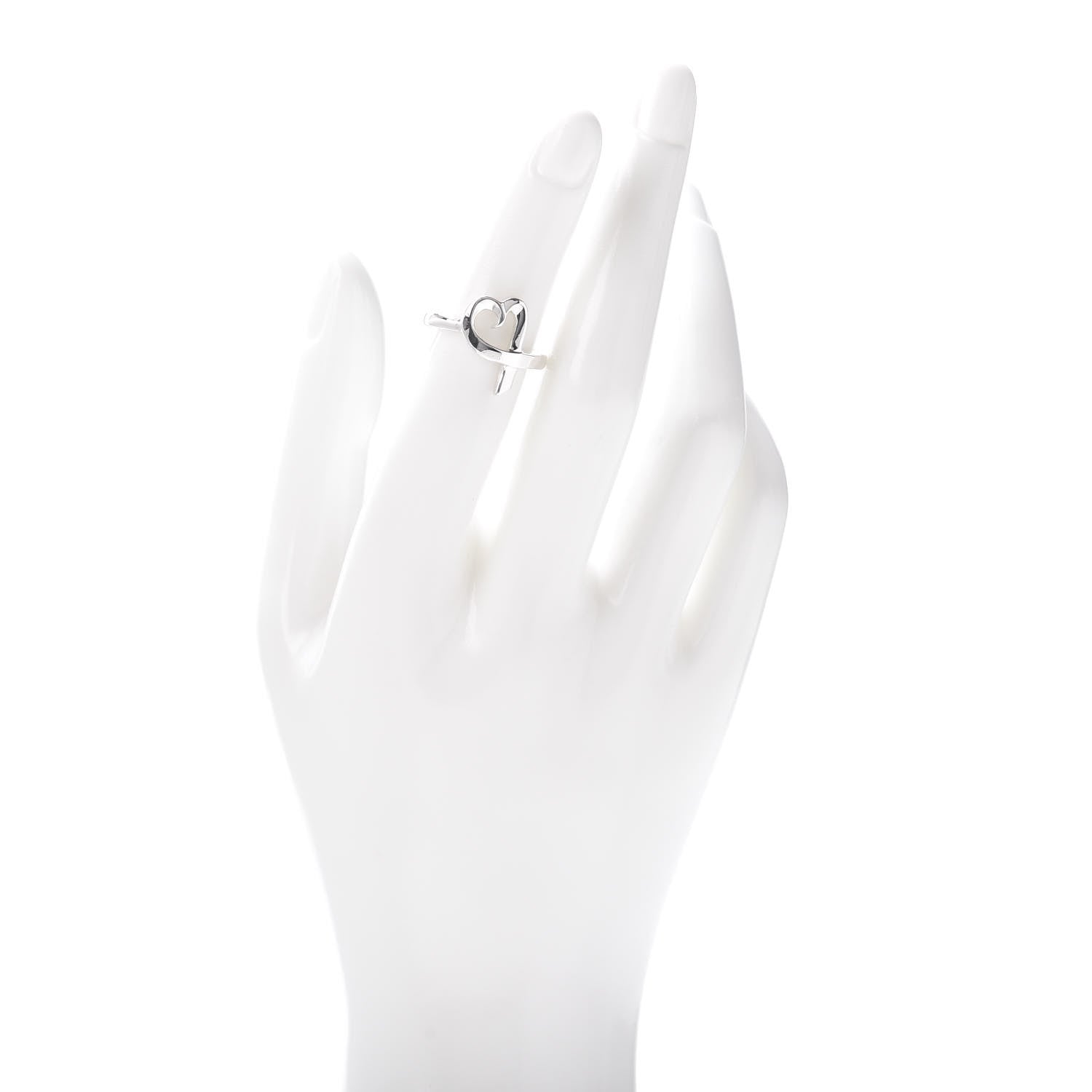 Tiffany Sterling Silver Paloma Picasso Loving Heart Ring 49 5 2 of 4