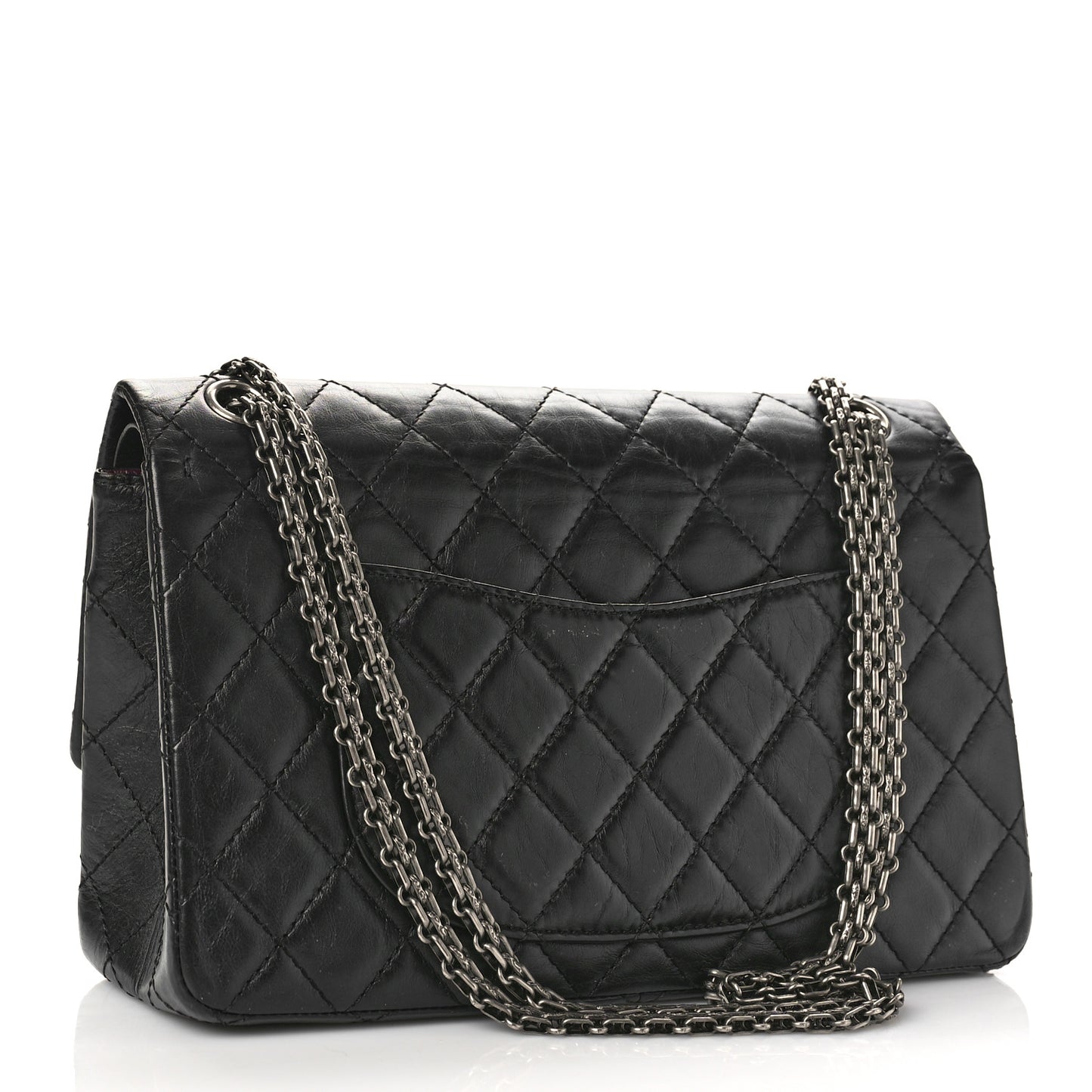 Aged Calfskin Quilted 2.55 Reissue 226 Flap Black