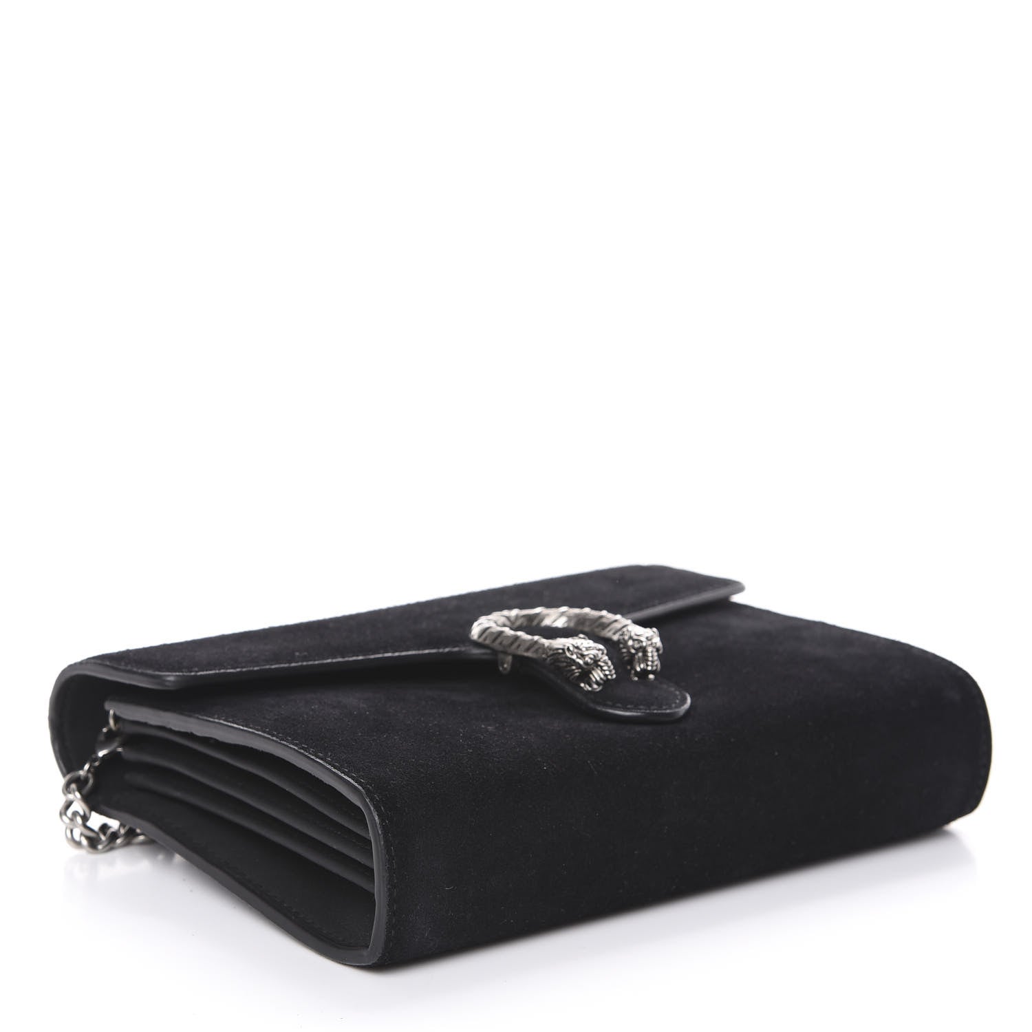 Gucci Suede Mini Dionysus Chain Wallet Black 4 of 8
