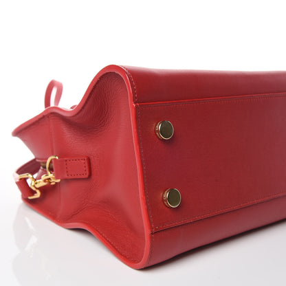 Saint Laurent Calfskin Baby Monogram Cabas Red 6 of 13