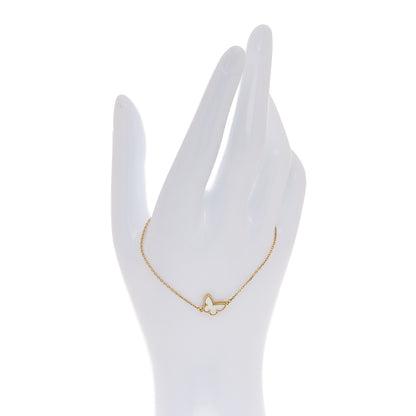 Van Cleef & Arpels 18K Yellow Gold Mother of Pearl Sweet Alhambra Butterfly Bracelet 2 of 6