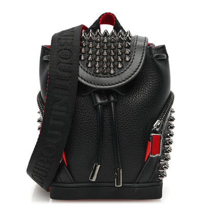 Christian Louboutin Calfskin Spiked Mini Explorafunk Keyring Bag Black 1 of 9