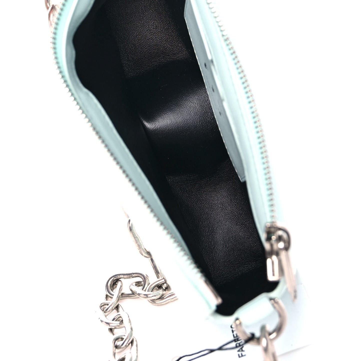 OFF WHITE Calfskin Burrow 20 Crossbody Bag Light Blue