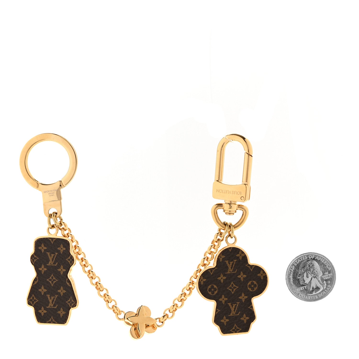 Louis Vuitton Metal Monogram Gaston & Vivienne Best Friend Bag Charm Key Holder Gold 2 of 3