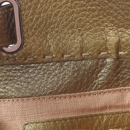 Fendi Calfskin Romano Selleria Small Villa Borghese Tote Gold 9 of 12