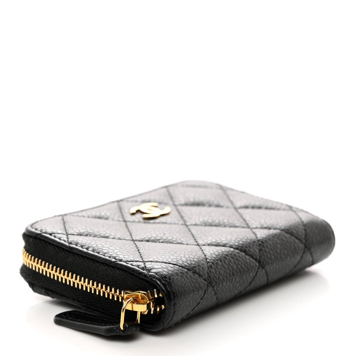 Chanel Caviar Quilted Zip Coin Purse Black 4 of 8