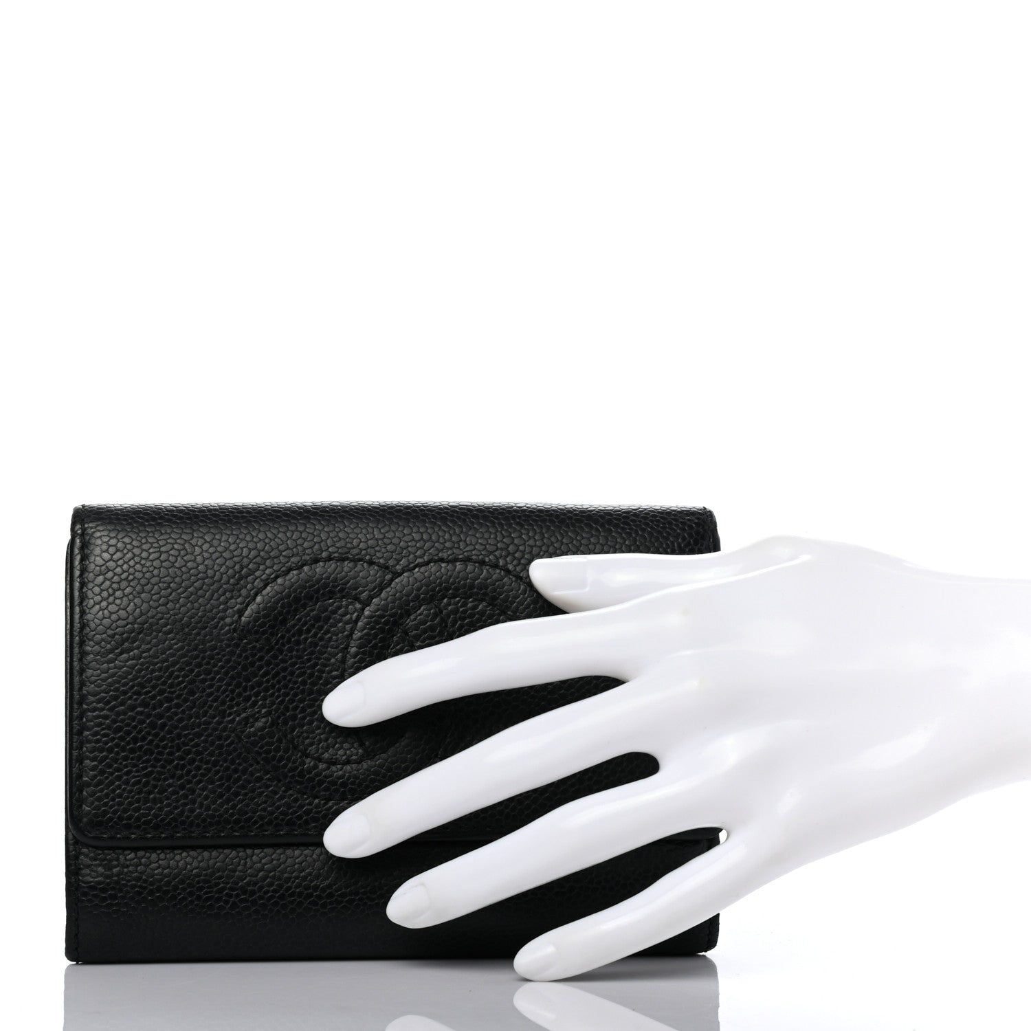 Chanel Caviar Timeless CC Flap Wallet Black 2 of 9