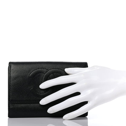 Chanel Caviar Timeless CC Flap Wallet Black 2 of 9
