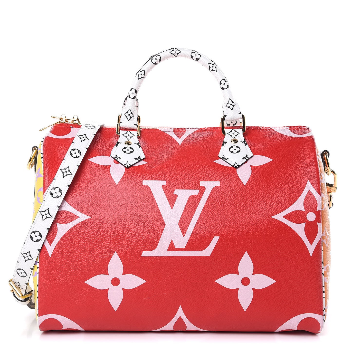 Monogram Giant Speedy Bandouliere 30 Rouge