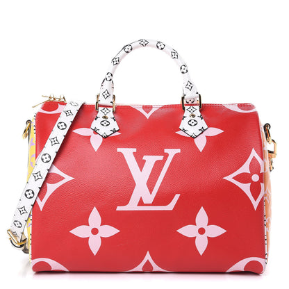 Louis Vuitton Monogram Giant Speedy Bandouliere 30 Rouge 1 of 8
