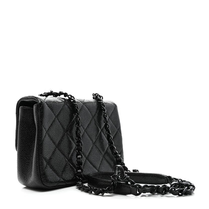 Chanel Caviar Quilted Incognito Mini Square Flap Black 3 of 10