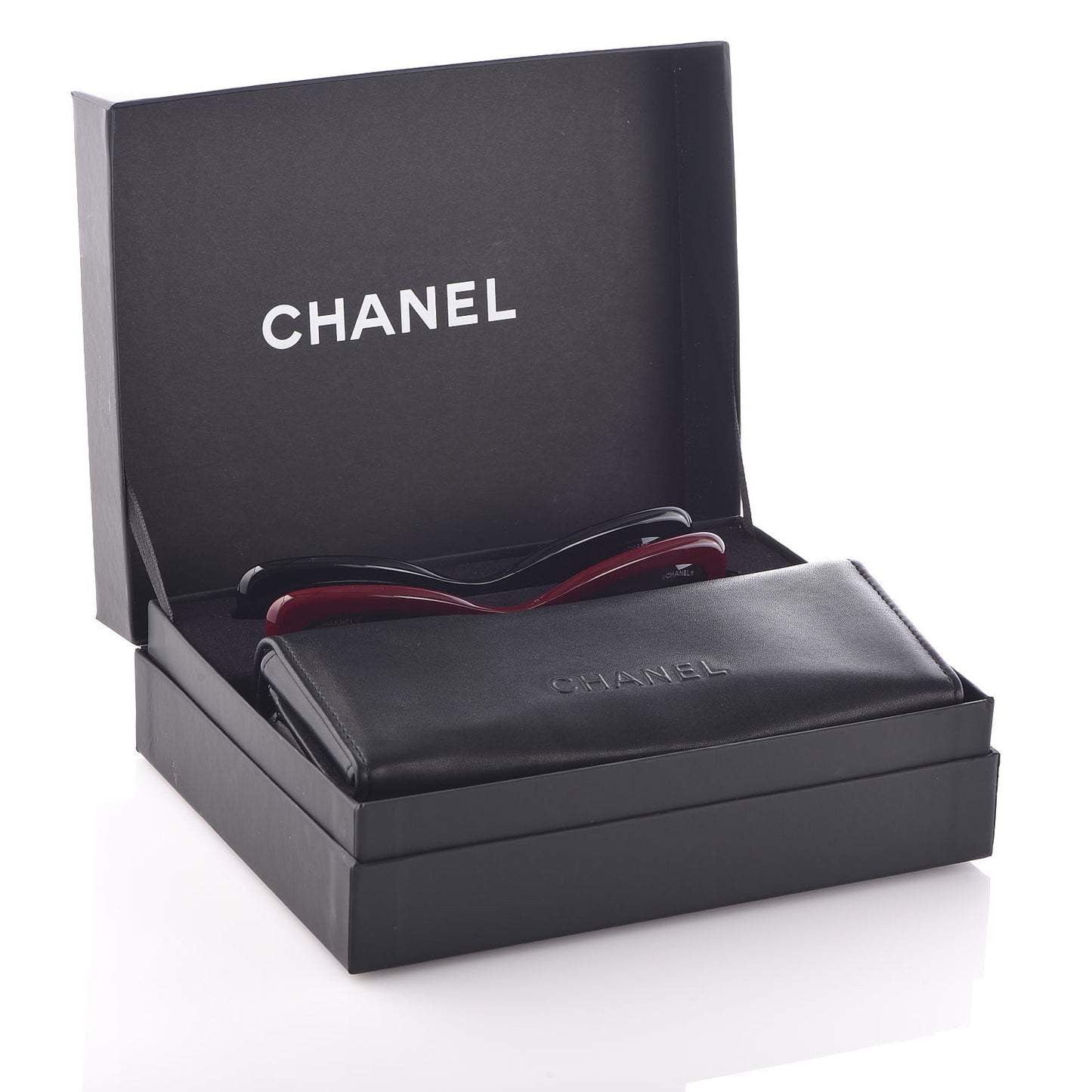 Clip On Sunglasses 5393 Black Burgundy