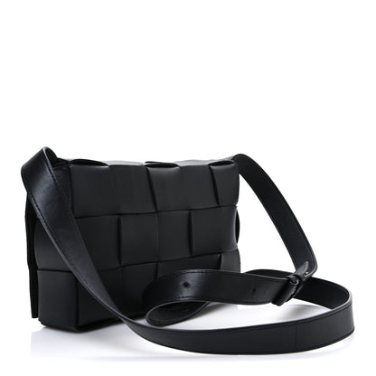 Bottega Veneta Lambskin Maxi Intrecciato Cassette Crossbody Bag Black 3 of 11