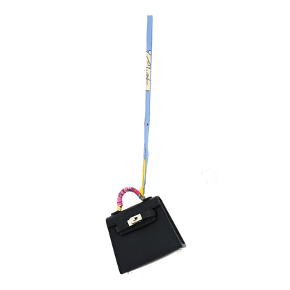 Hermes Tadelakt Mini Kelly Twilly Bag Charm Black 1 of 5