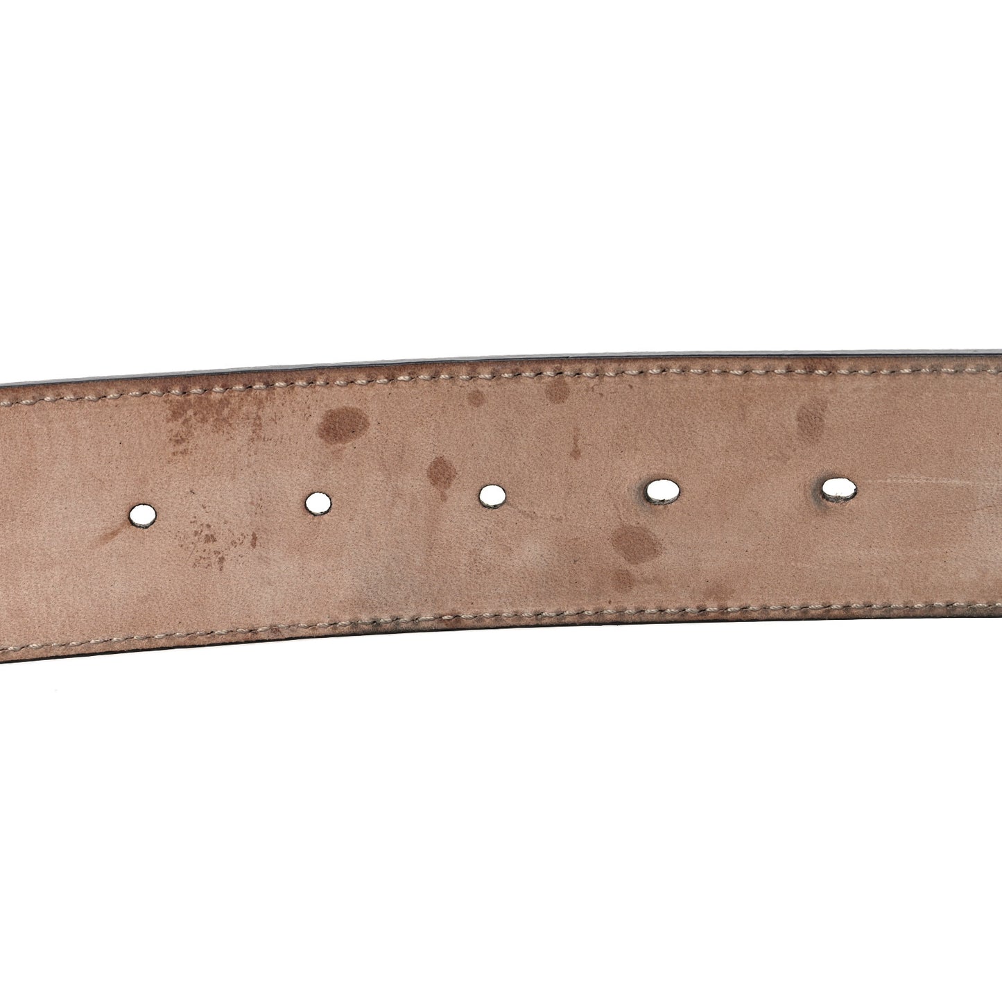 GG Supreme Monogram Selleria Calfskin Interlocking G 40mm Belt 95 38 Beige Ebony Cocoa