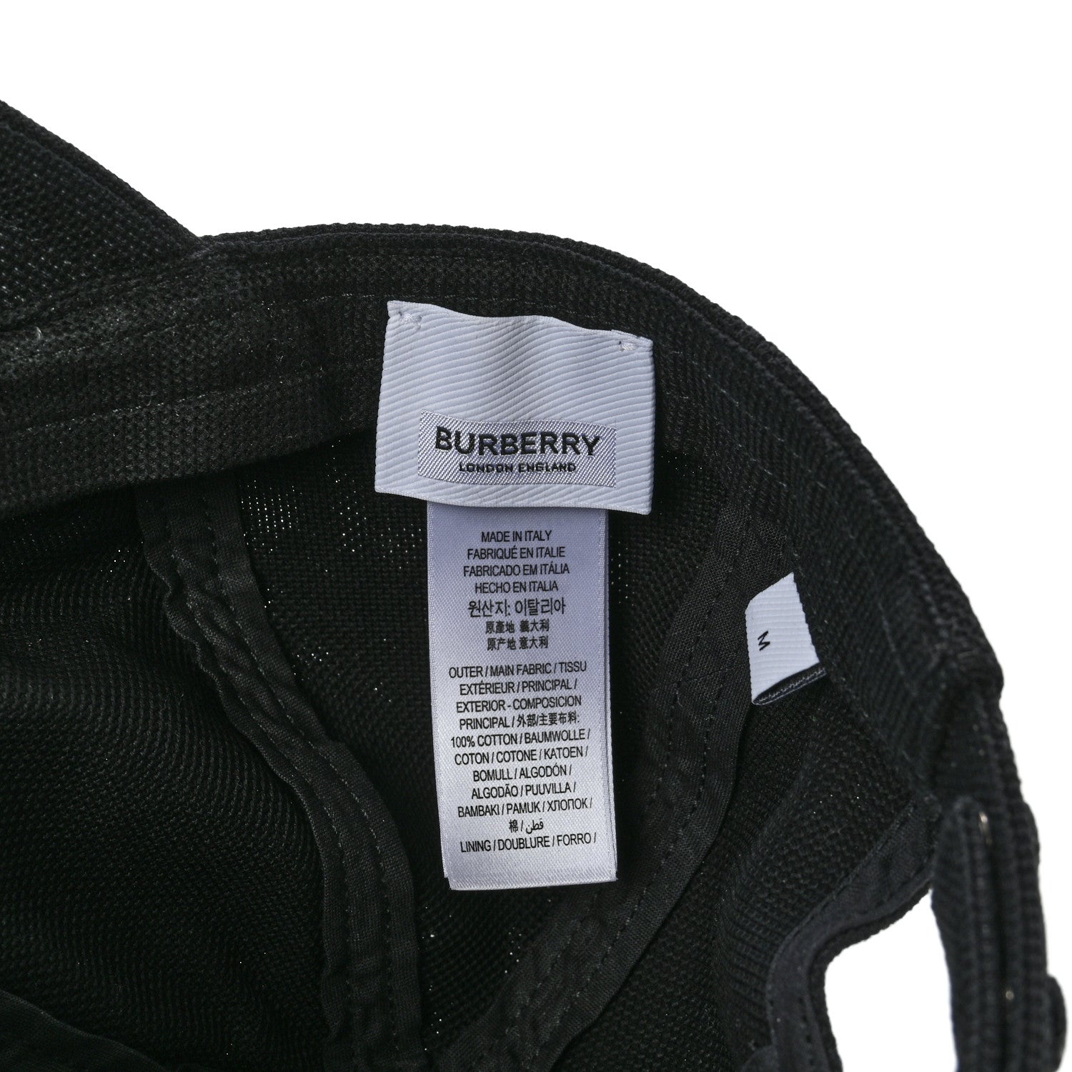Burberry Cotton TB Monogram Baseball Hat M Black 8 of 12