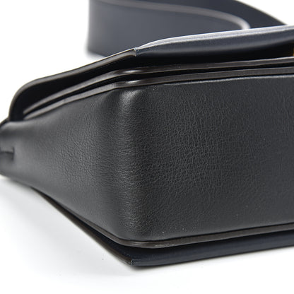 Celine Shiny Smooth Calfskin Medium Frame Shoulder Bag Black Navy 9 of 14
