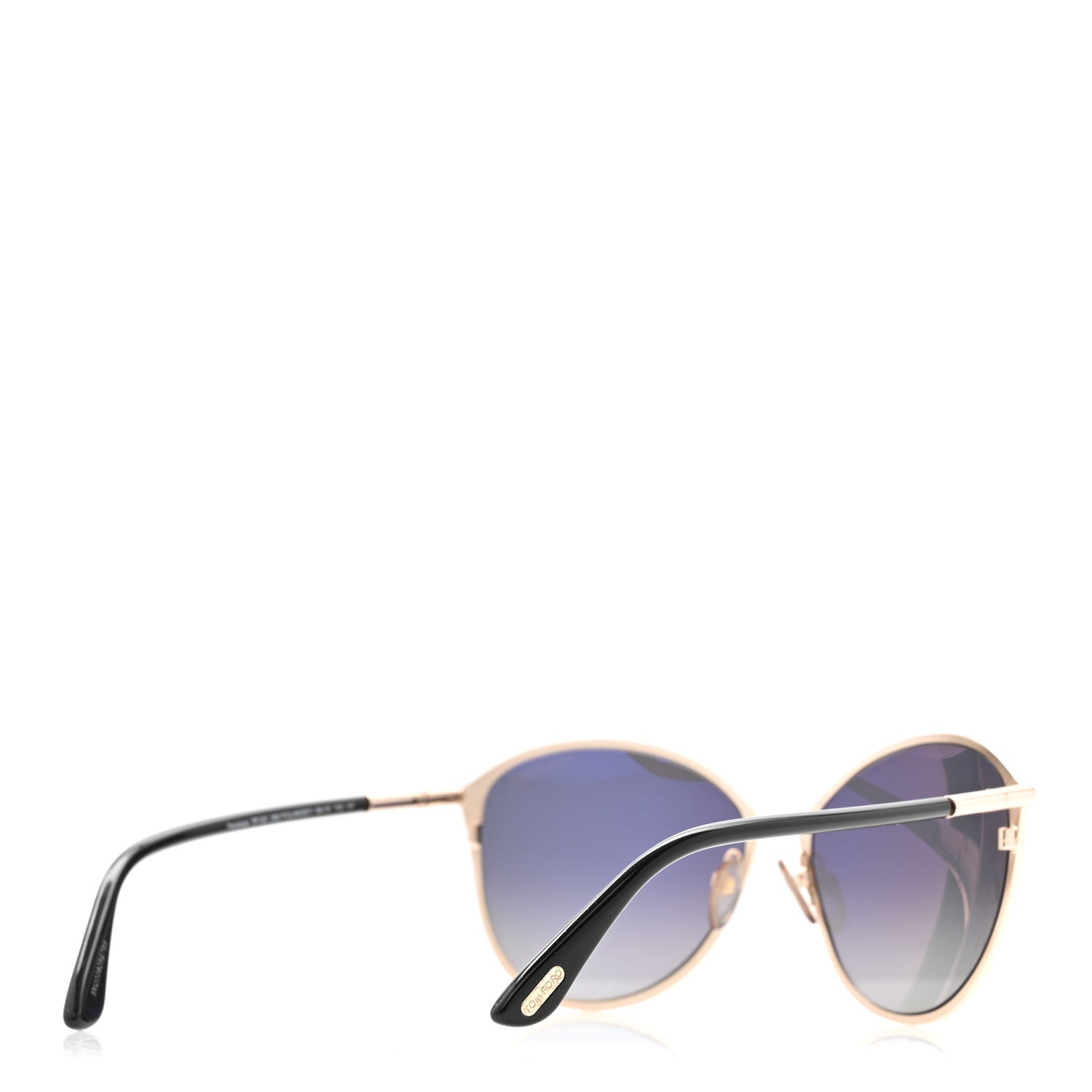 Tom Ford Penelope Vintage Round Sunglasses TF320 Black 4 of 8