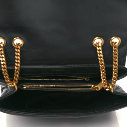 Saint Laurent Calfskin Y Quilted Monogram Medium Loulou Chain Satchel Black 5 of 9