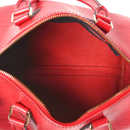 Louis Vuitton Epi Speedy 25 Castillan Red 5 of 9