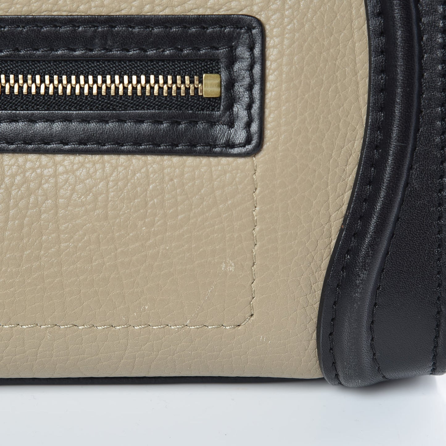 Bullhide Calfskin Nubuck Nano Tri-Color Luggage Light Taupe