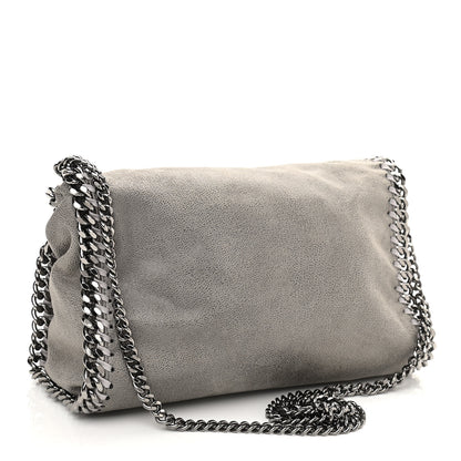 Stella McCartney Shaggy Deer Mini Falabella Fold Over Tote Light Grey 3 of 10