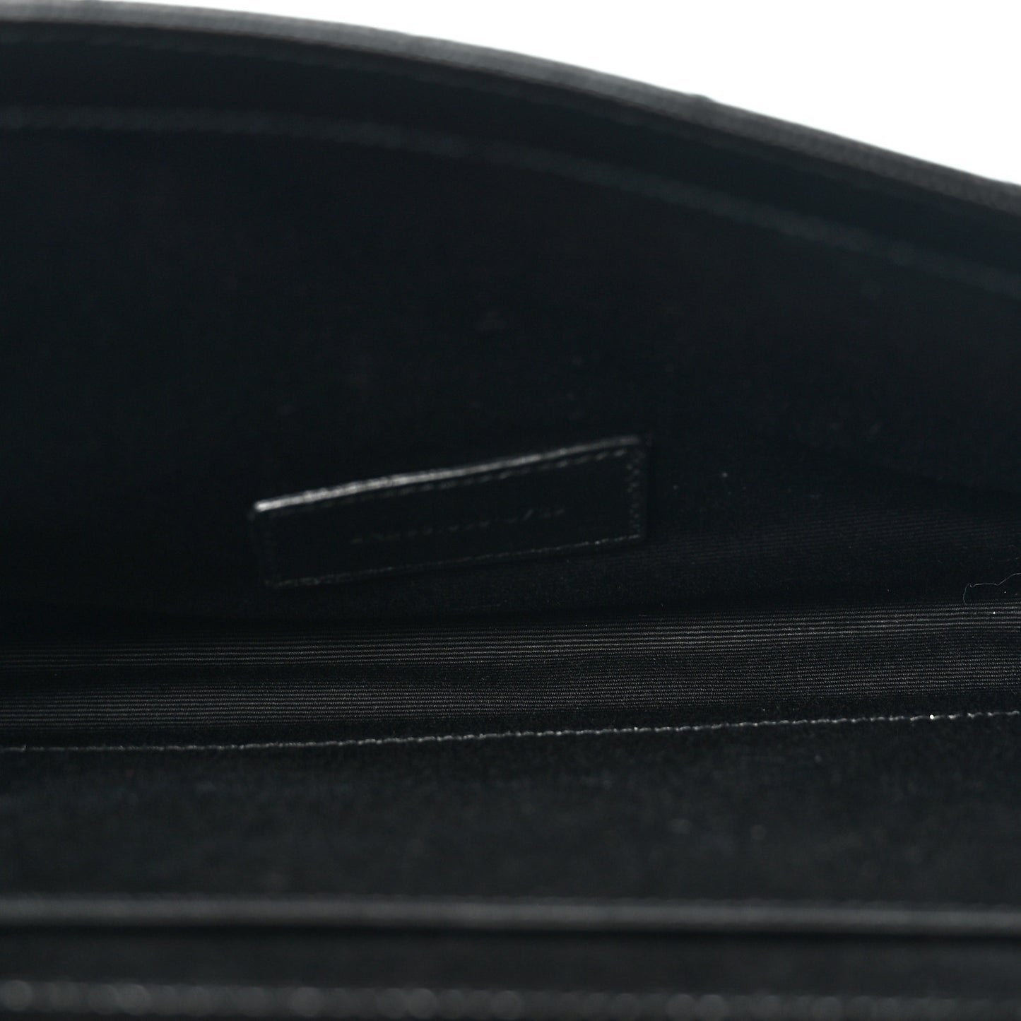 Grain De Poudre Textured Mixed Matelasse Triquilt Monogram Clutch Black