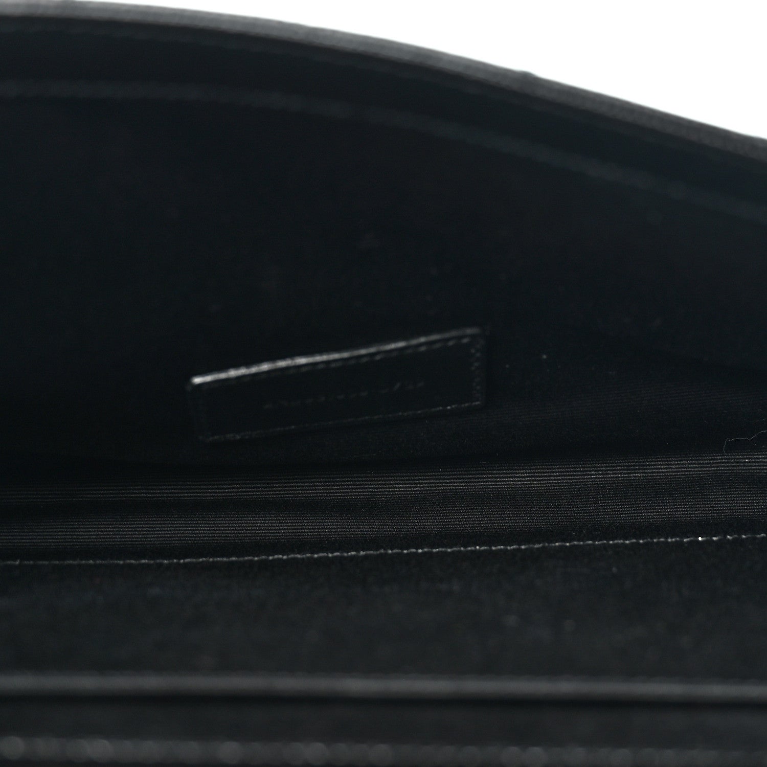 Saint Laurent Grain De Poudre Textured Mixed Matelasse Triquilt Monogram Clutch Black 5 of 13