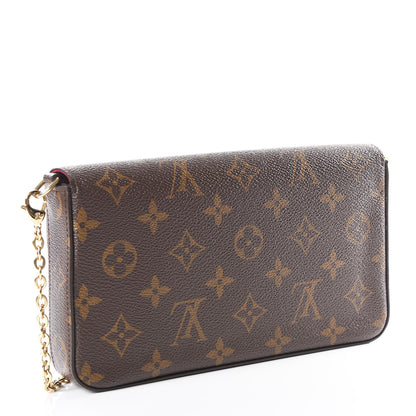 Louis Vuitton Monogram Pochette Felicie Chain Wallet Fuchsia 2 of 11