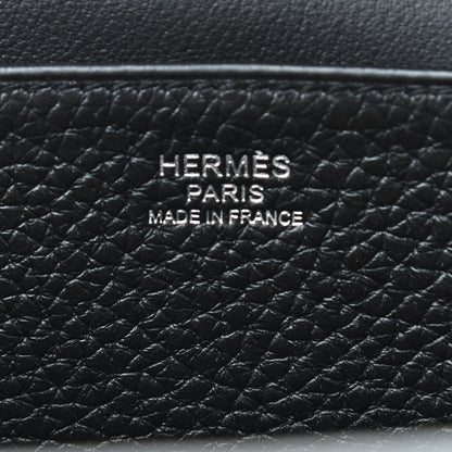 Hermes Taurillon Clemence Halzan 25 Black 6 of 9