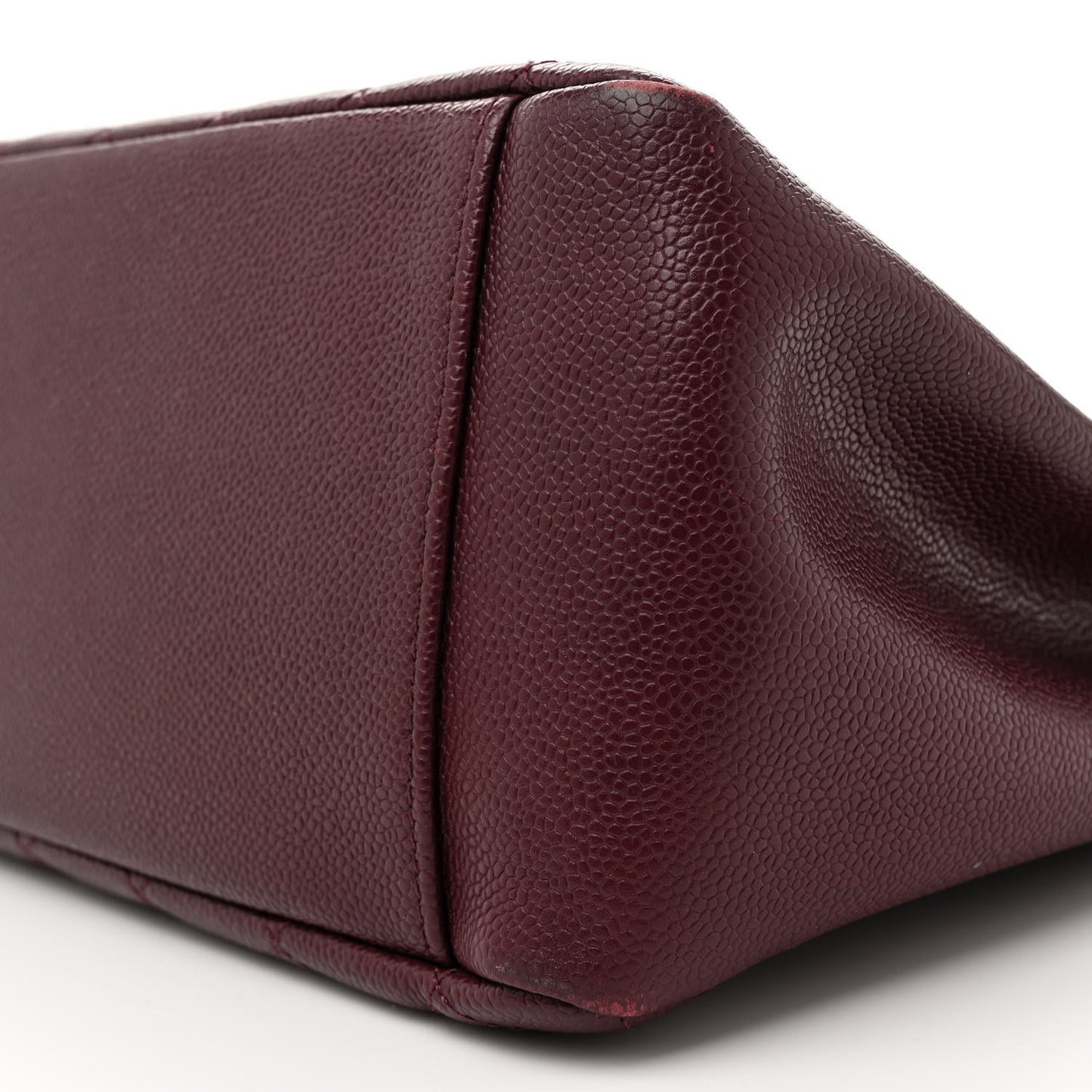 Caviar Quilted Grand Shopping Tote GST Dark Burgundy