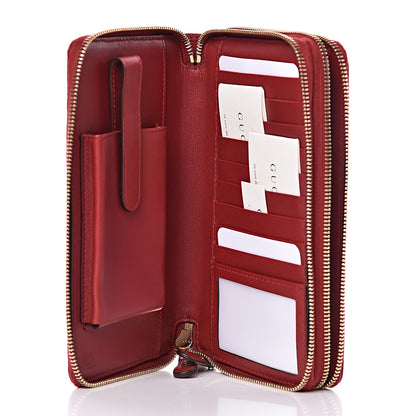 Gucci Microguccissima Zip Around Top Handle Travel Wallet Red 5 of 9