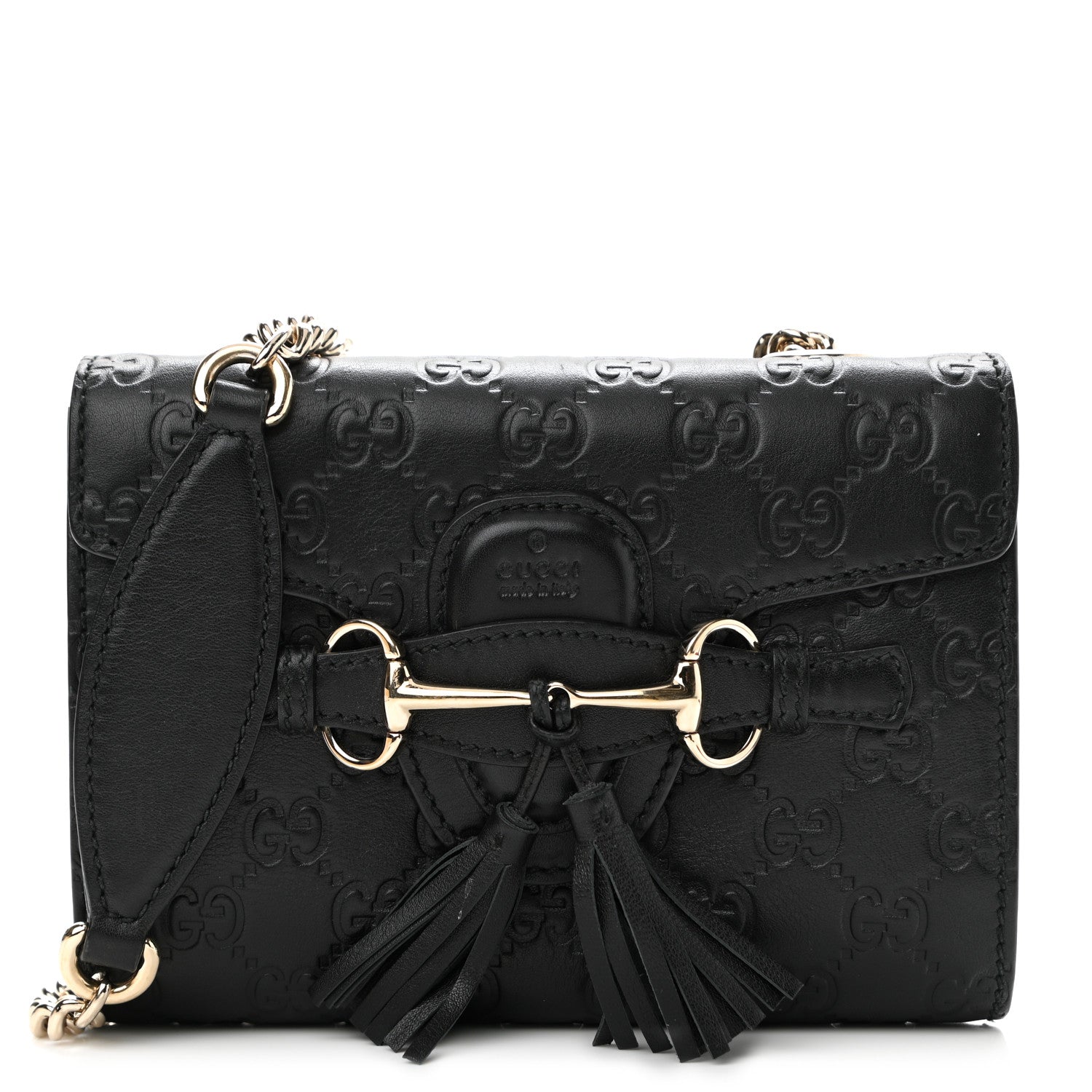 Gucci Microguccissima Mini Emily Shoulder Bag Black 1 of 13