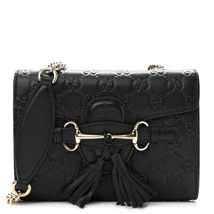 Gucci Microguccissima Mini Emily Shoulder Bag Black 1 of 13