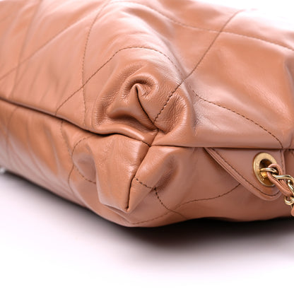 Chanel Shiny Calfskin Quilted Chanel 22 Backpack Camel 8 of 8