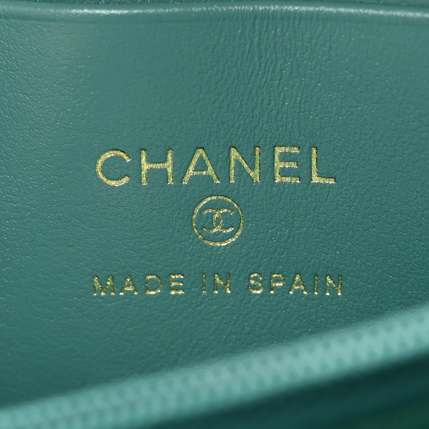 Chanel Caviar Quilted Zip Around Coin Purse Wallet Light Green 6 of 8