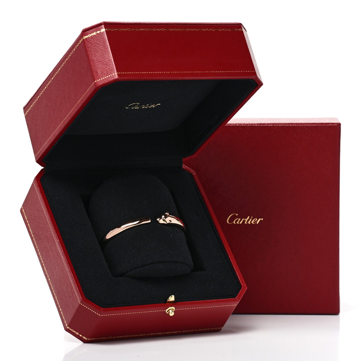 18K Pink Gold Tsavorite Black Onyx Panthere De Cartier Bracelet 16