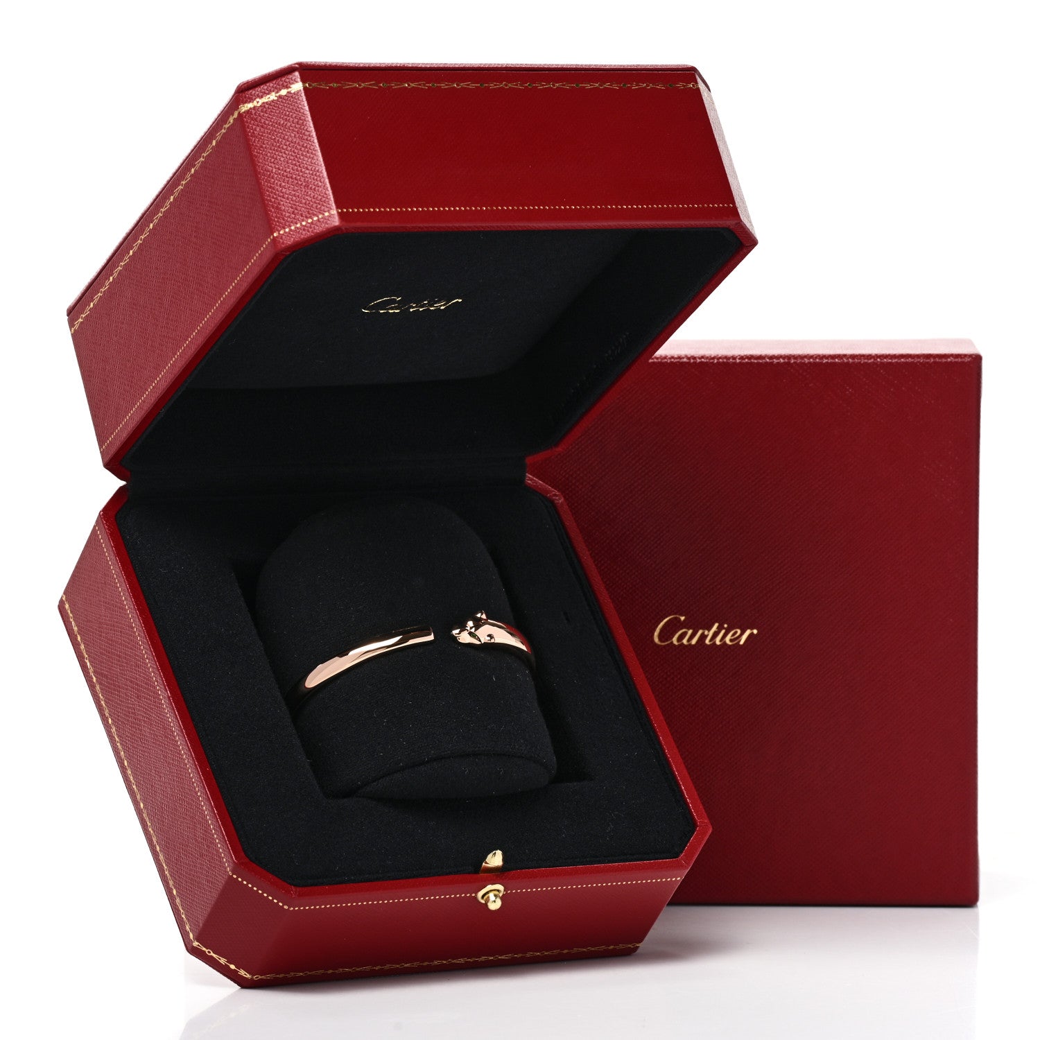 Cartier 18K Pink Gold Tsavorite Black Onyx Panthere De Cartier Bracelet 16 6 of 6