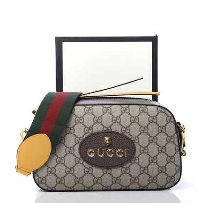 Gucci GG Supreme Monogram Web Neo Vintage Shoulder Bag Beige New Acero Crop 12 of 12