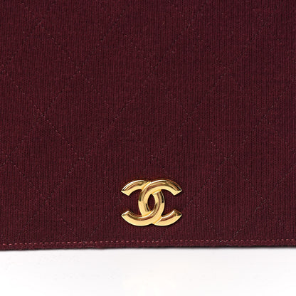 Chanel Jersey Quilted Small Single Flap Dark Red 12 of 12